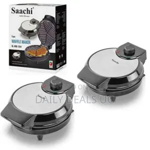 Saachi Waffle Maker With Mini Heart-Shaped Waffles Grill -Black