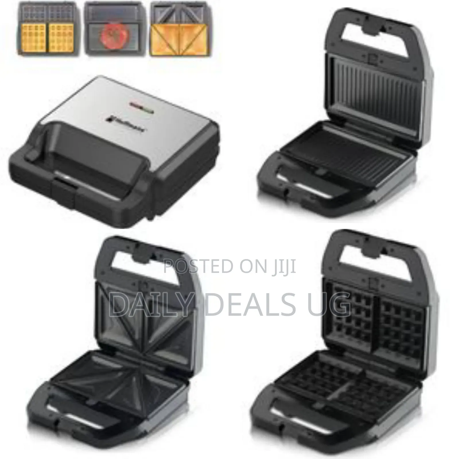 Hoffmans 3 in 1 Waffle Maker Sandwich Machine Barbecue Electric Baking