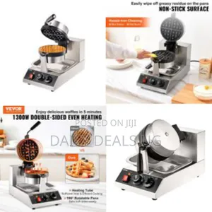Commercial Waffle Maker, 1 Piece Per Batch, 1300w Round Waffle Iron