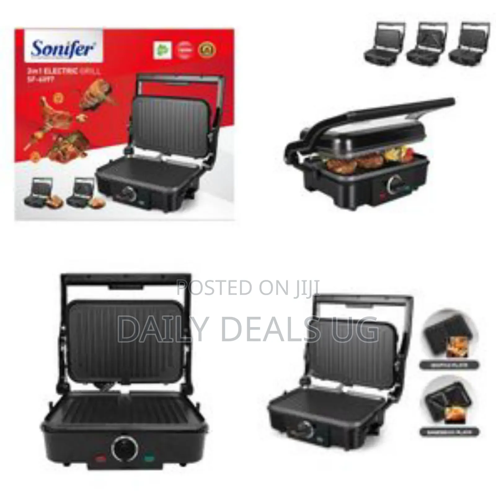 Sonifer 3 in 1 Waffle Maker Sandwich Barbecue Electric Baking