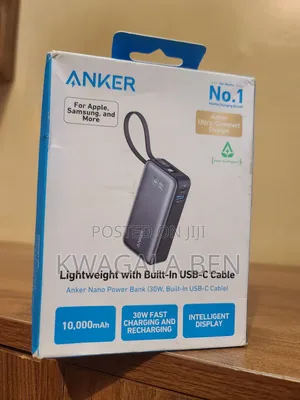 Anker Nano 30w Built-in Usb-C Cable Power Bank
