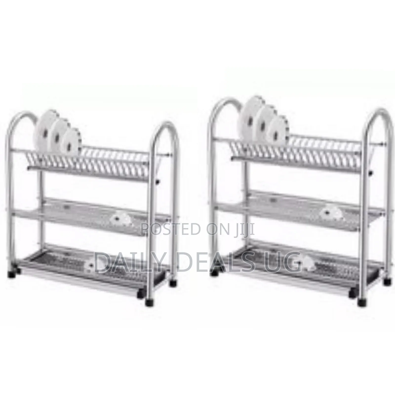 3 Tier Dish Drying Rack Dish Drainer Kitchen Stainless Steel Storage