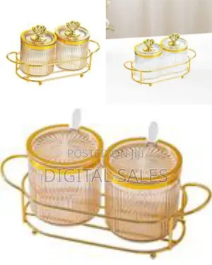 Acrylic Condiment Spice Jars,Condiment Spice Box With Lids and Spoons