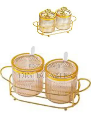 Acrylic Condiment Spice Jars,Condiment Spice Box With Lids and Spoons