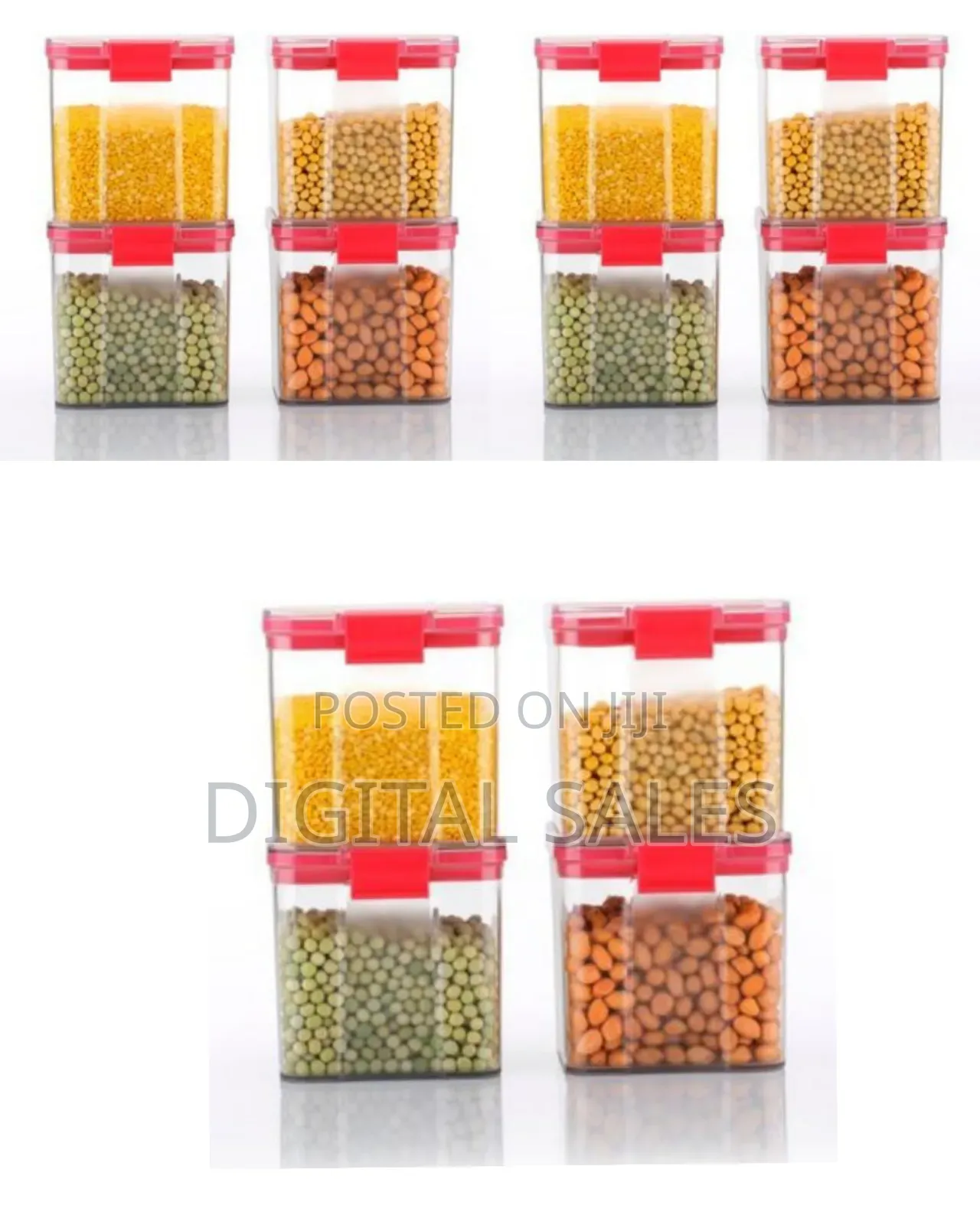 700ml 4-Piece Plastic Transparent Plain Storage Box