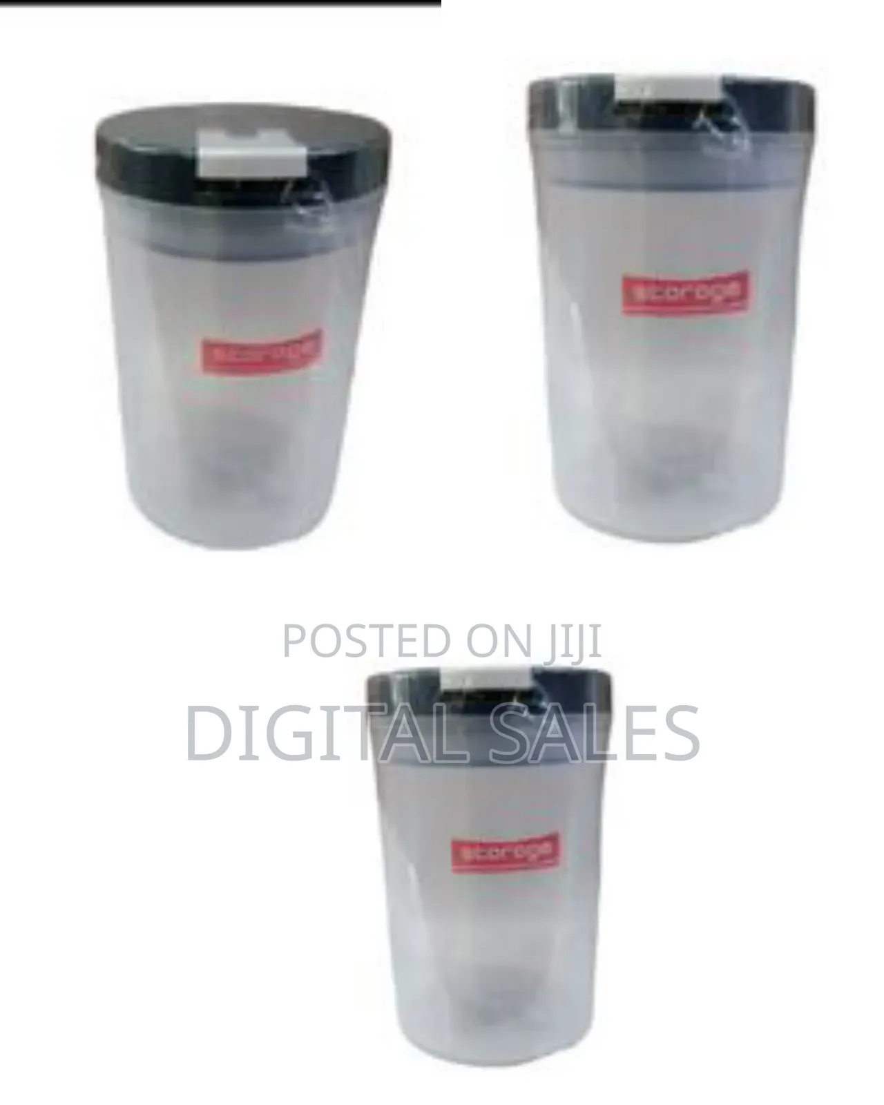 900ml Round Plastic Transparent Storage Box Tin Containers Organizer -