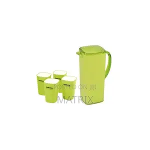 4 Piece Melamine Juice Tumbler Cups and 1piece Jug Water Set