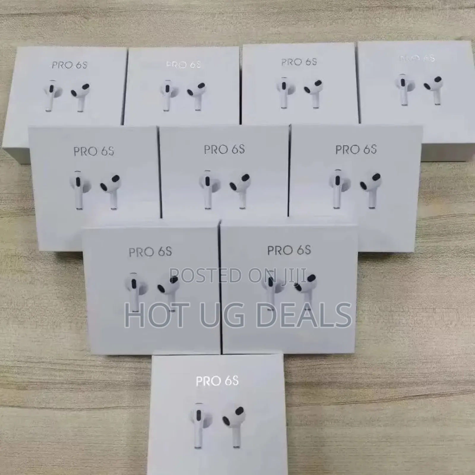 Pro 6s Wireless Bluetooth Earbuds With Charging Case - White