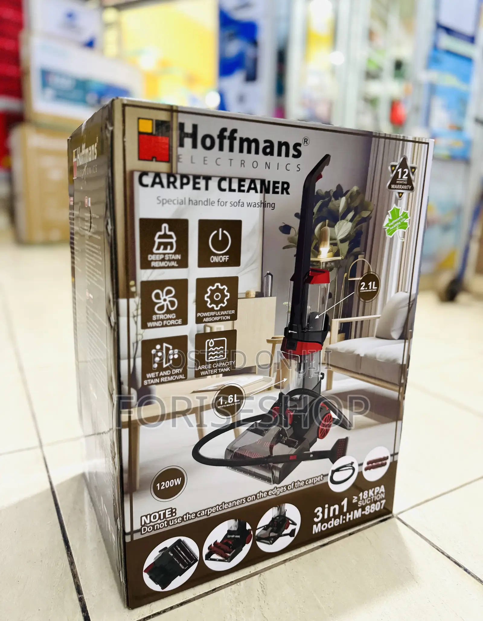 Hoffmans Carpet Cleaner Wet & Dry With Stain Removals