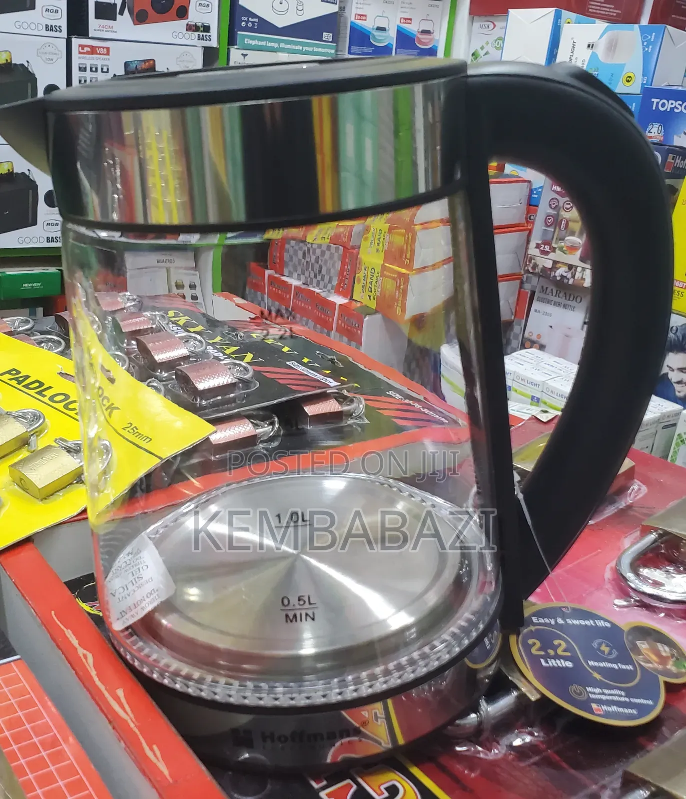 Hoffmans 2.2l Glass Electric Kettle