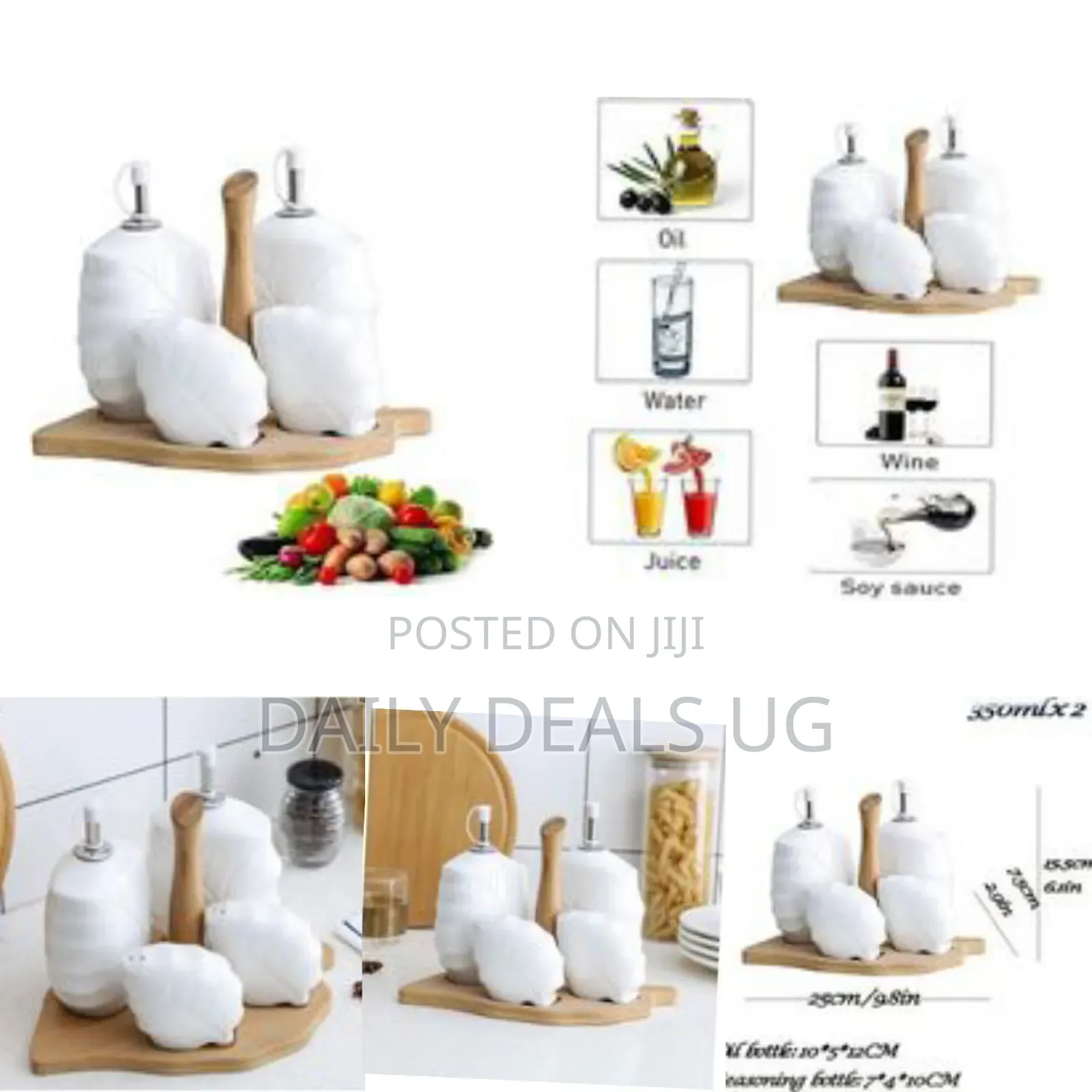 Ceramic Olive Oil and Vinegar Bottle Pot Dispenser Sauce Dust-Proof