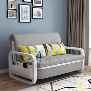 Pull-Out Foldable Sofa Bed Double-Seat Multi-Functional Soft Sofa