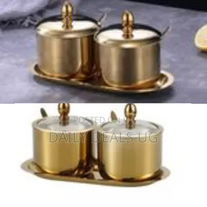 2 Pc Seasoning Containers Spice Jar Rack Condiment Salt Pepper Sugar