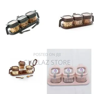 3 PCS Brown Condiment Set.