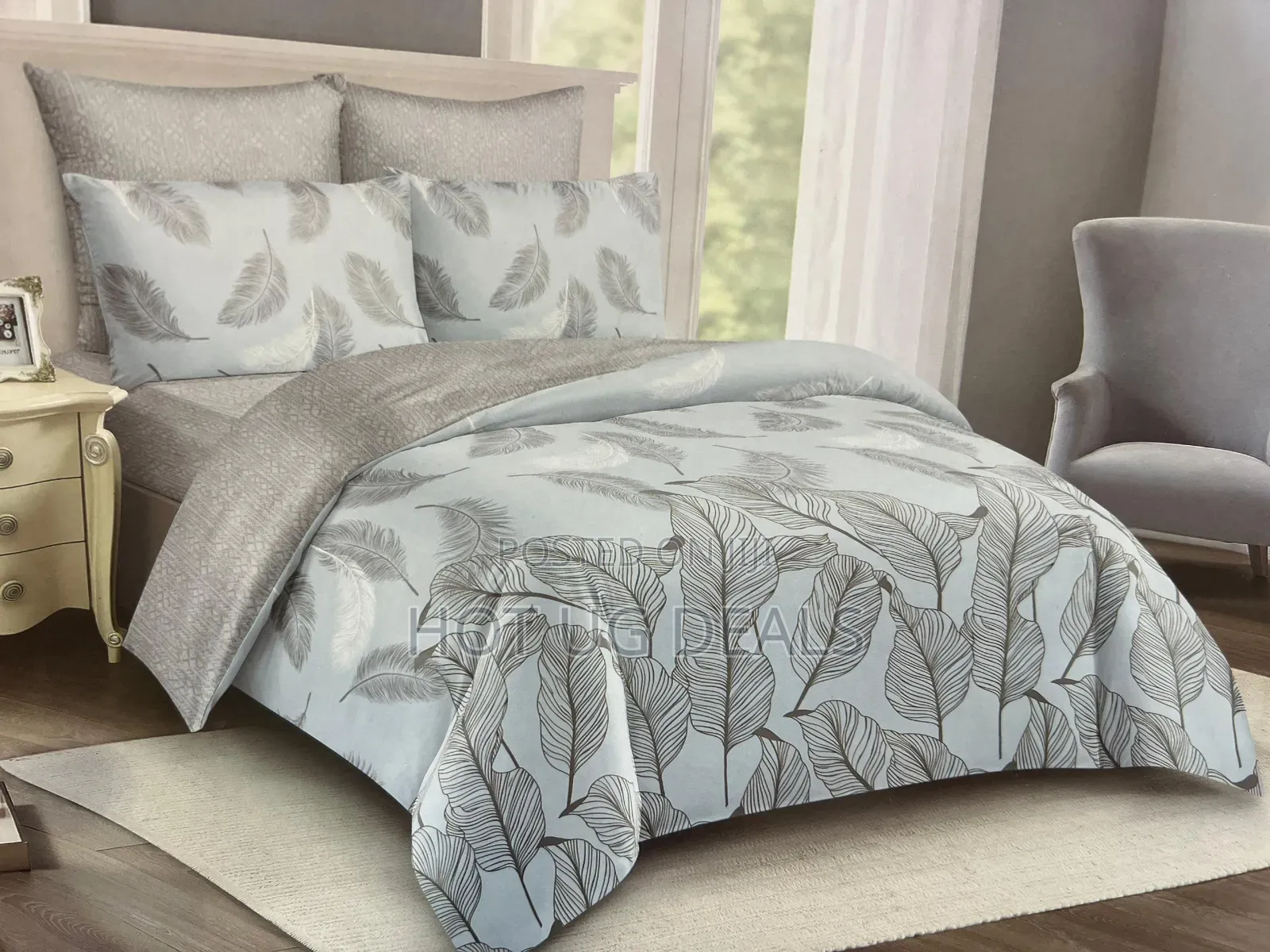 6x6 Bedcover With One Bedsheet And Two Pillow Covers - Multicolored