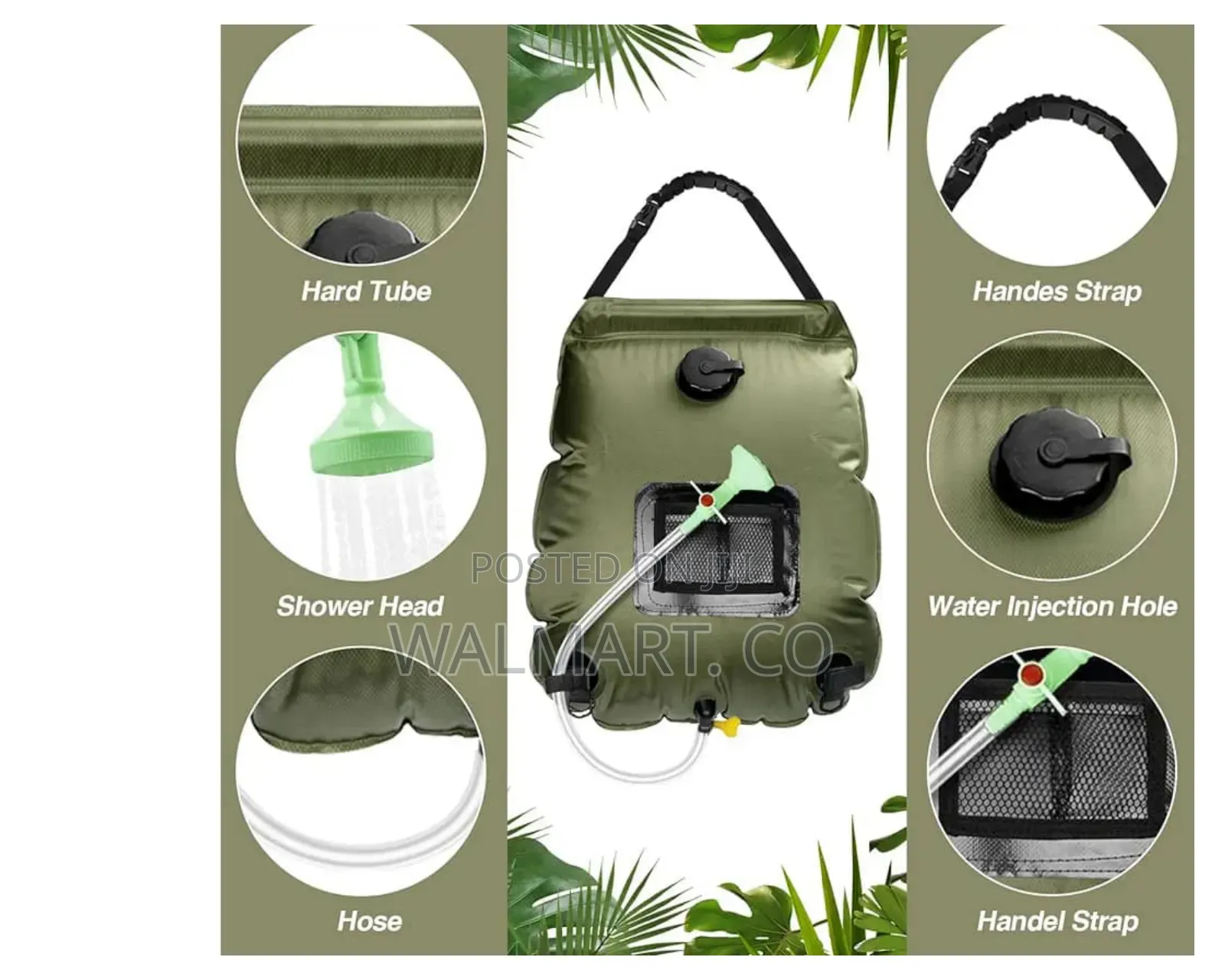 Solar Shower Bag 20l Hot Water Shower Bag