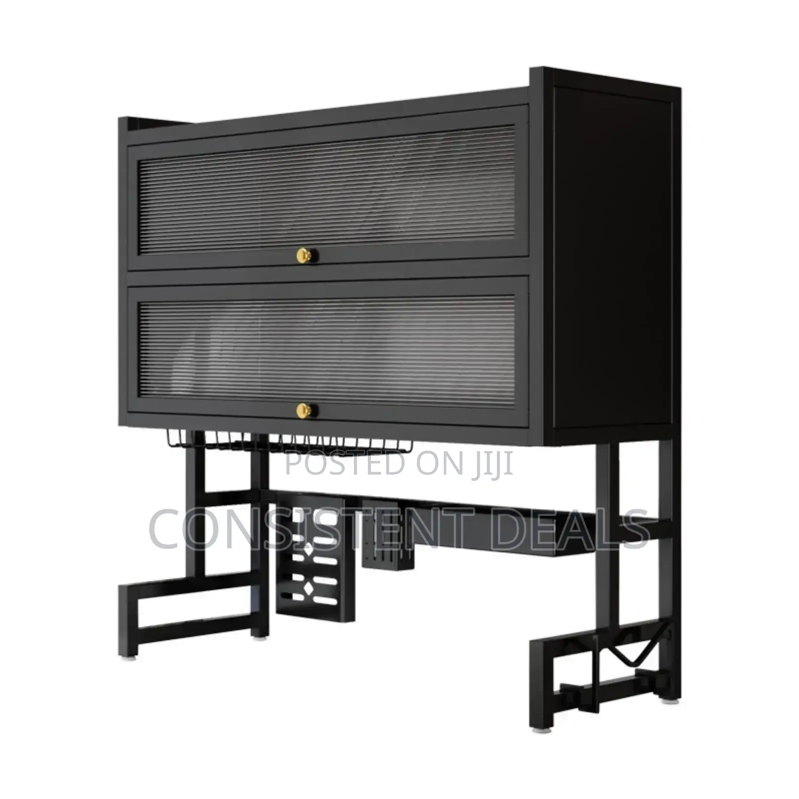 Double Cabinet Over The Sink Dish Draining Rack