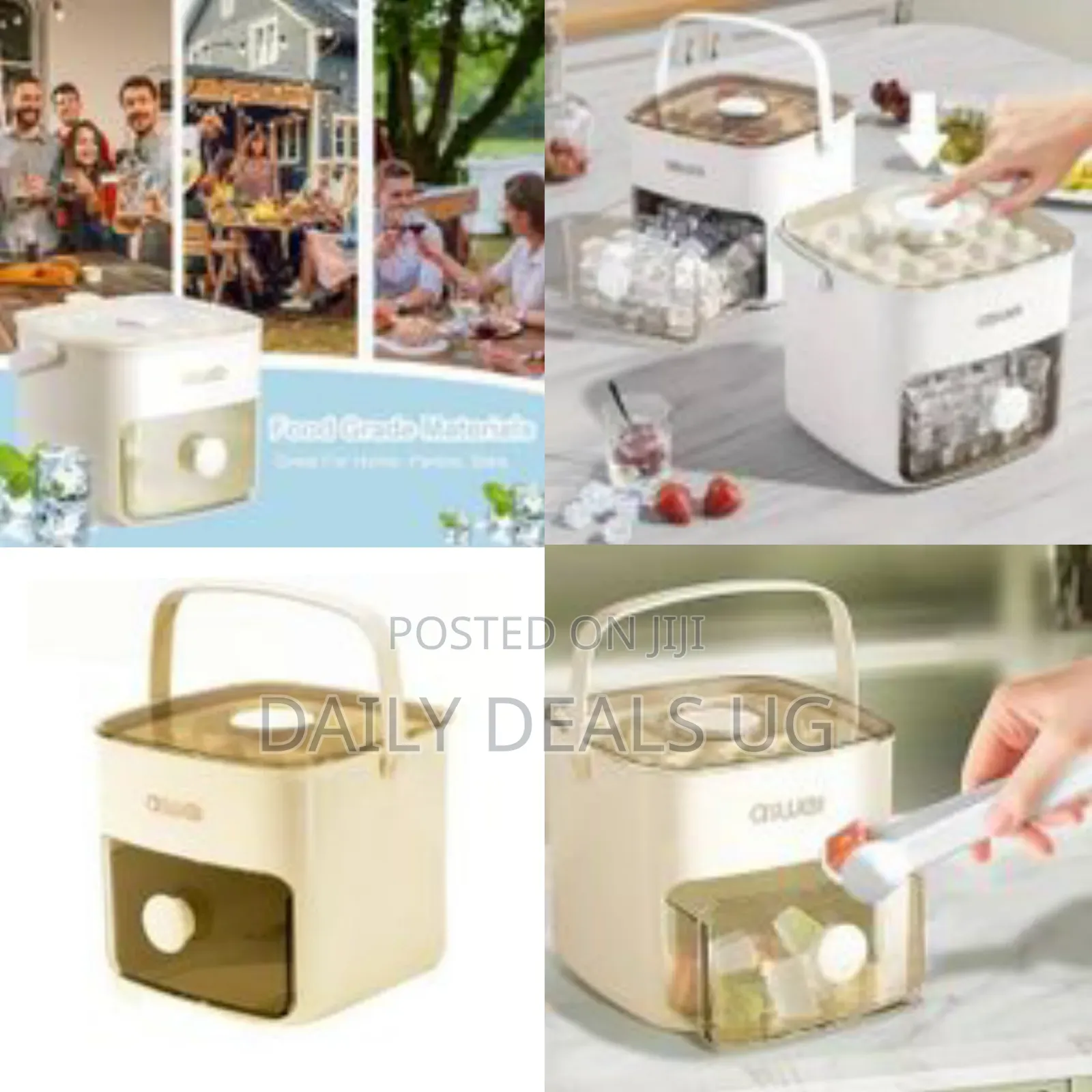 1 Set Press Ice Cube Tray With Lid and Bin Ice Trays for Freeze Press