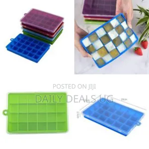 1 Piece of 24 Tray With Lids,Bpa Free Silicone Ice Cube