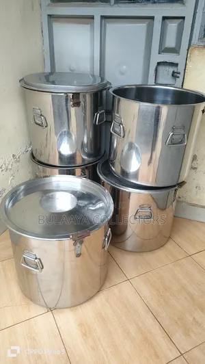 Uk Used 60l Saucepans, Stainless Steel