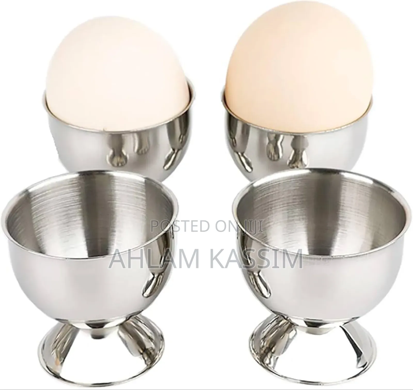Pair of Half Boiled Egg Cup Holder Trays