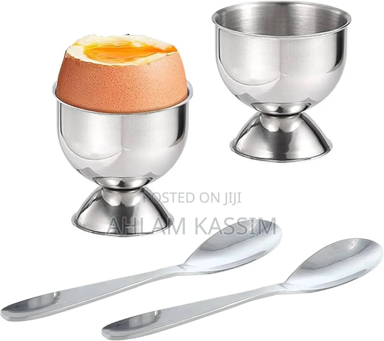 Pair of Half Boiled Egg Cup Holder Trays