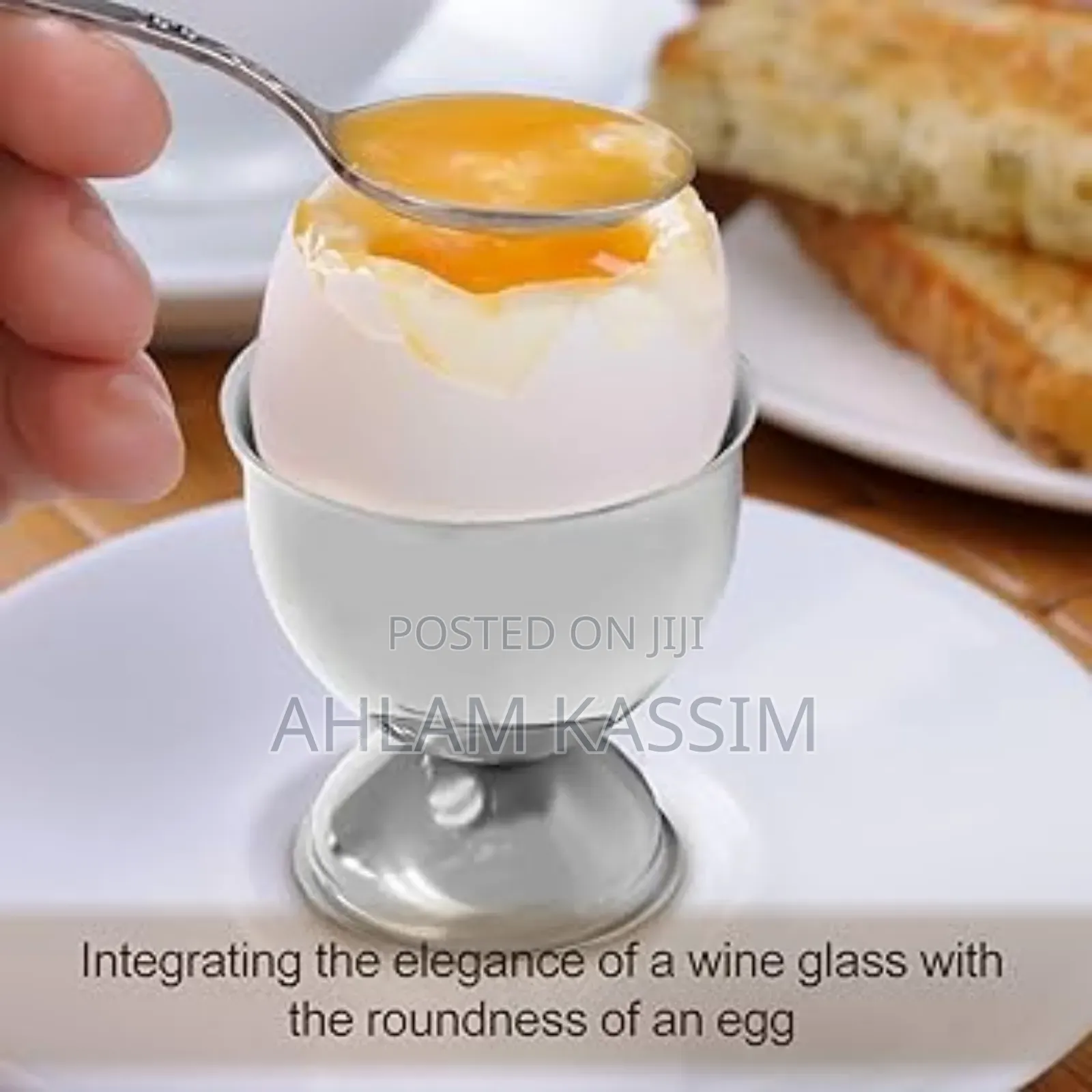 Pair of Half Boiled Egg Cup Holder Trays