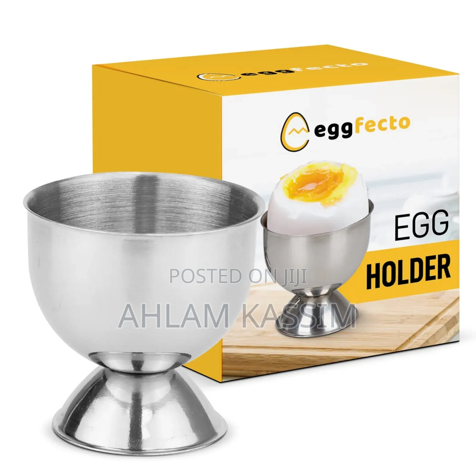 Pair of Half Boiled Egg Cup Holder Trays