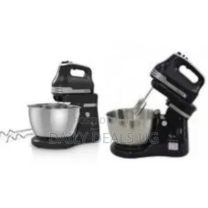 Saachi 5 Speed Hand Mixer With Stand Mixer With Stainless Steel Bowl