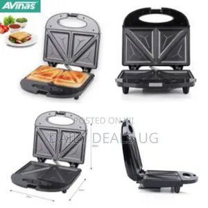 Avinas 2 Slice Sandwich Maker Non Stick Surface Bread Toaster Baker