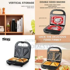 DSP Sandwich Makers Non-Stick Coating Fixed Plate Two Slice Breakfast