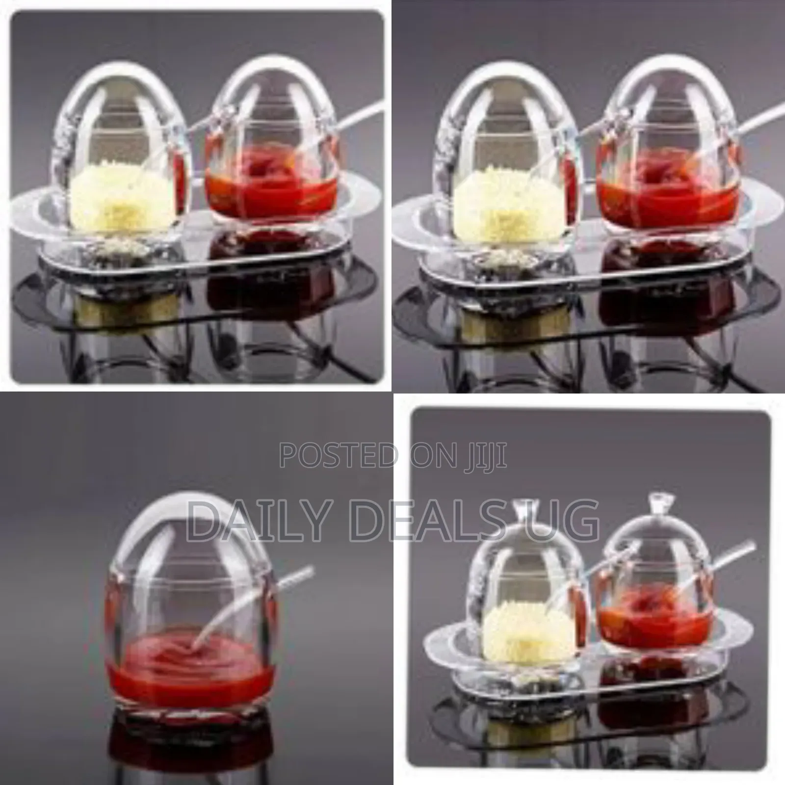2 PCS Acrylic Seasoning Box Clear Seasoning Rack Spice Pots Storage