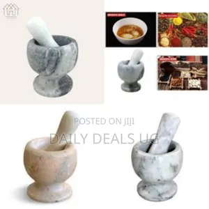 Marble Natural Stone Mortar and Pestle Unpolished Interior for Superio