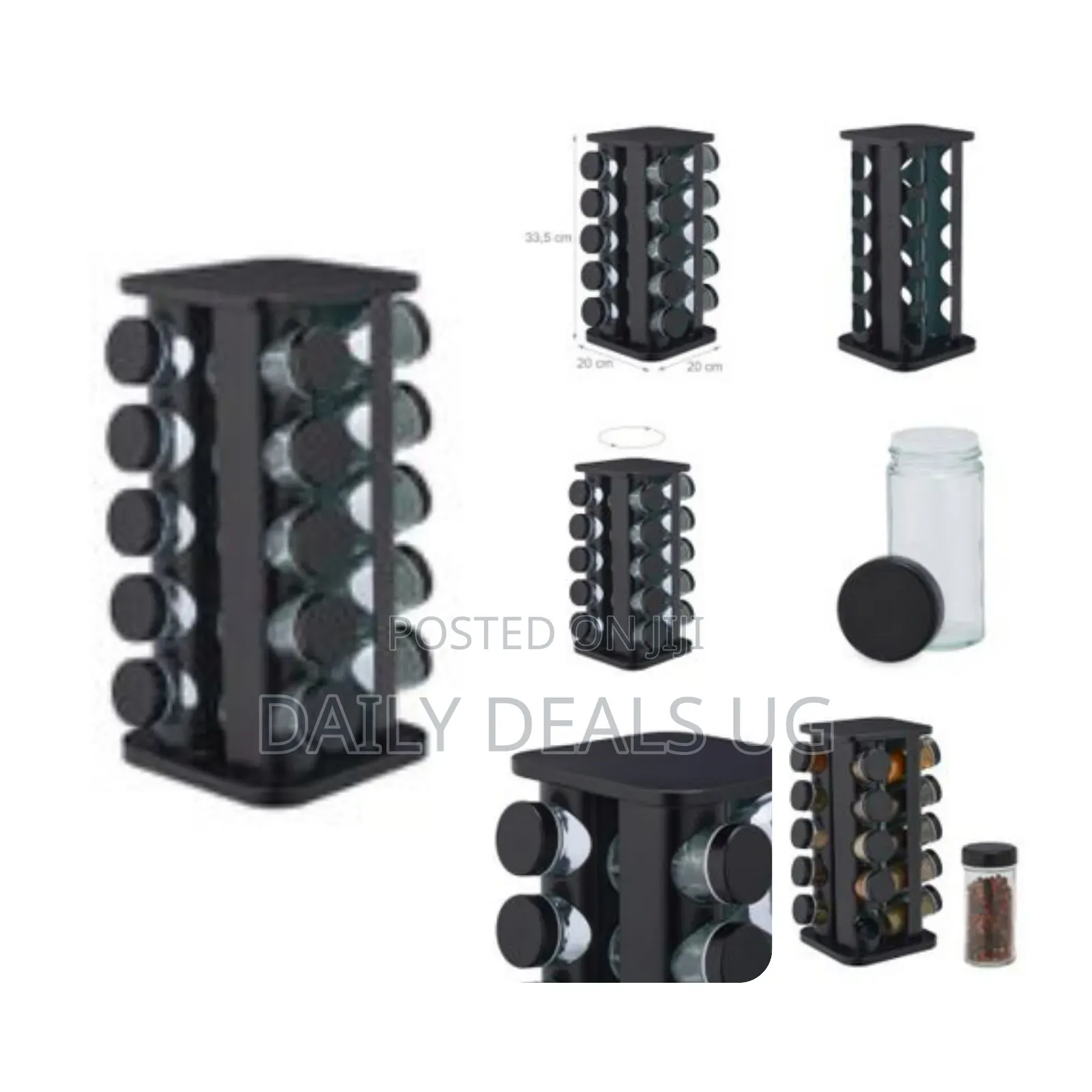 Countertop Carousel, Rotatable Spice Rack Stainless Steel