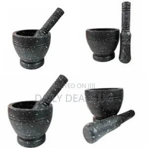 Spice Grinding Granite Mortar and Pestle-Black