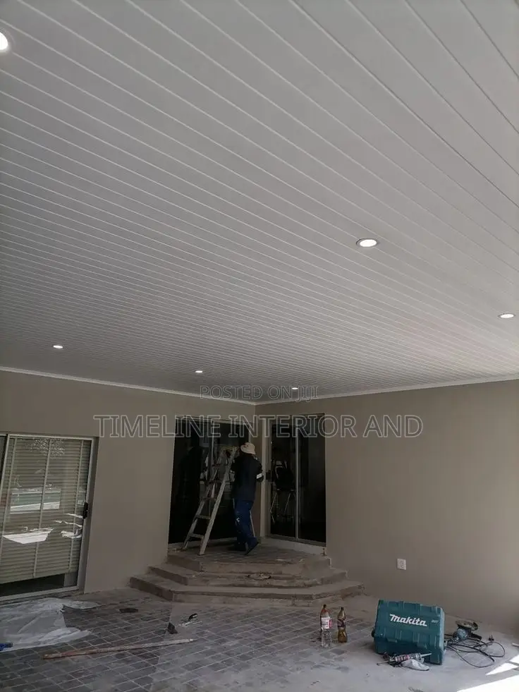 Modern PVC Ceiling Installation With Led Spotlights