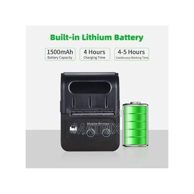 Portable 58mm Mini Thermal Receipt Printer Wireless Bt Mobile