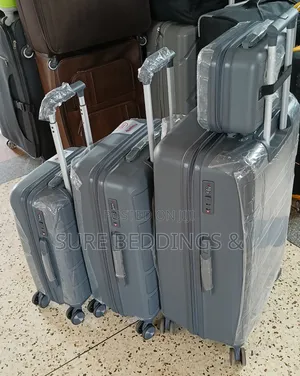 4 PCS Prosperity Rubber Suitcases