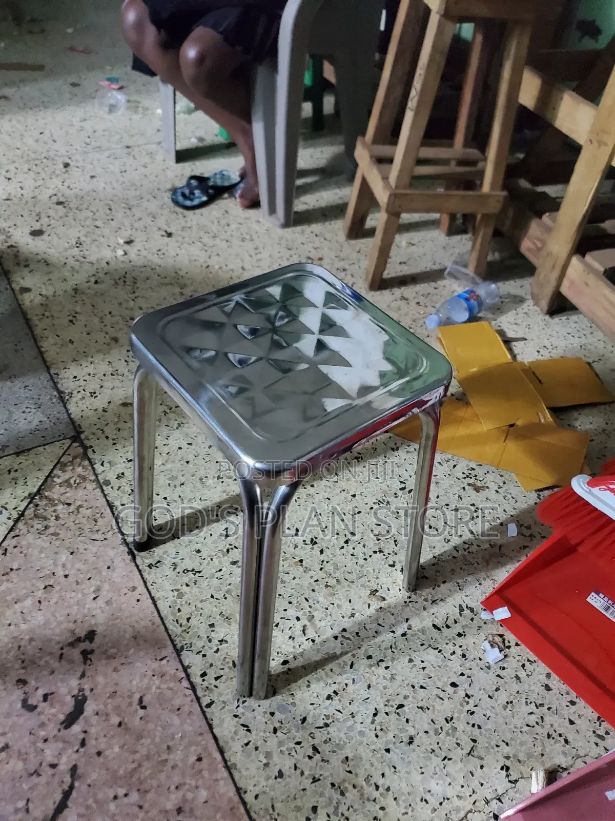 Square Metallic Stools Square Metallic Stools