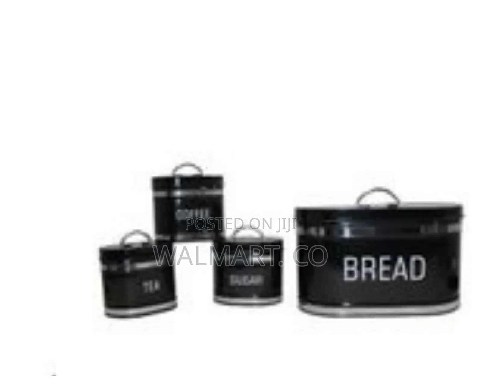 Oval 4 Piece Stainless Steel Bread Bin