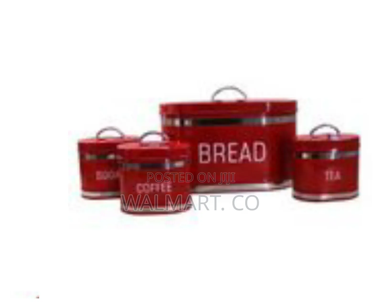 Oval 4 Piece Stainless Steel Bread Bin