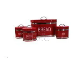 Oval 4 Piece Stainless Steel Bread Bin