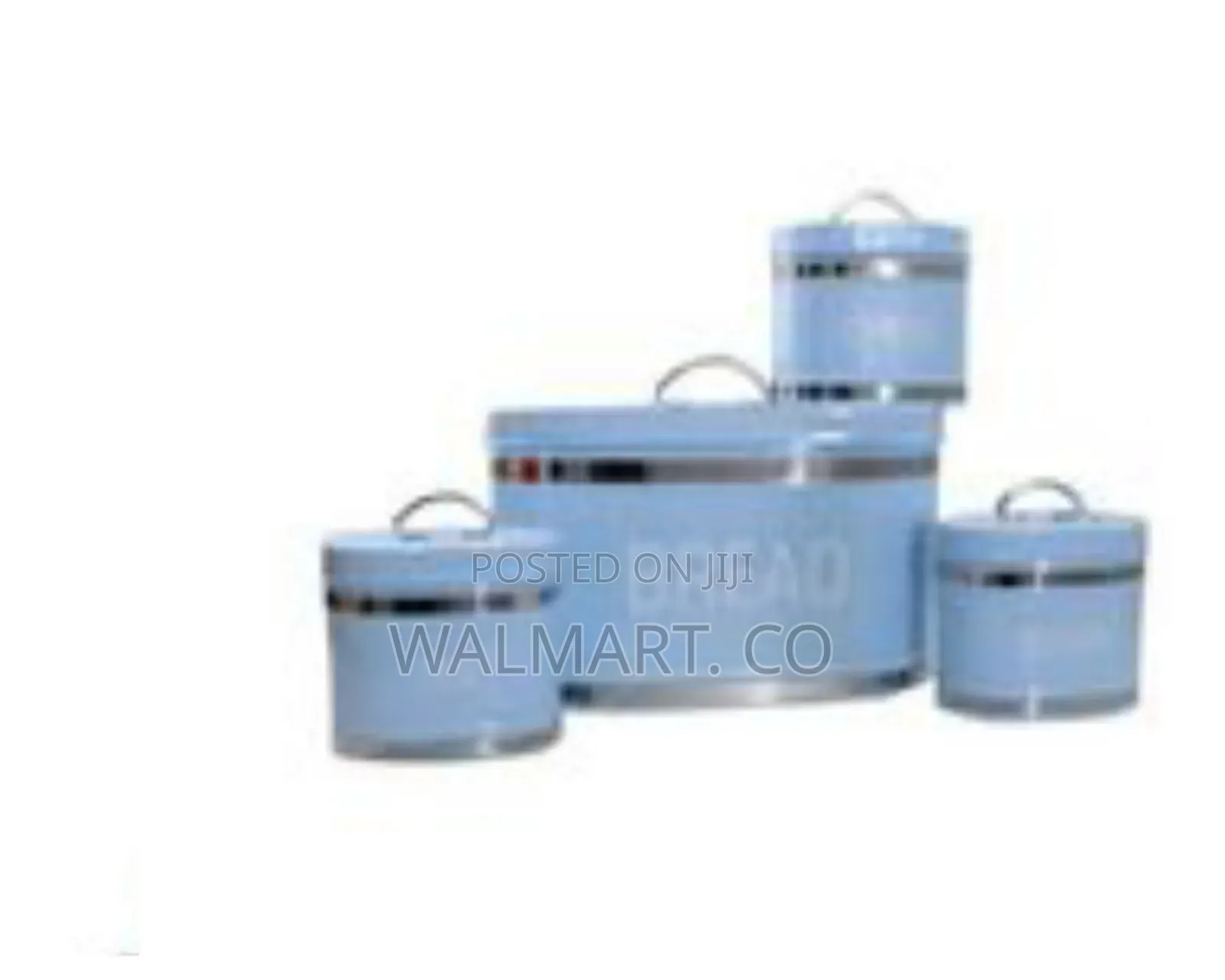 Oval 4 Piece Stainless Steel Bread Bin
