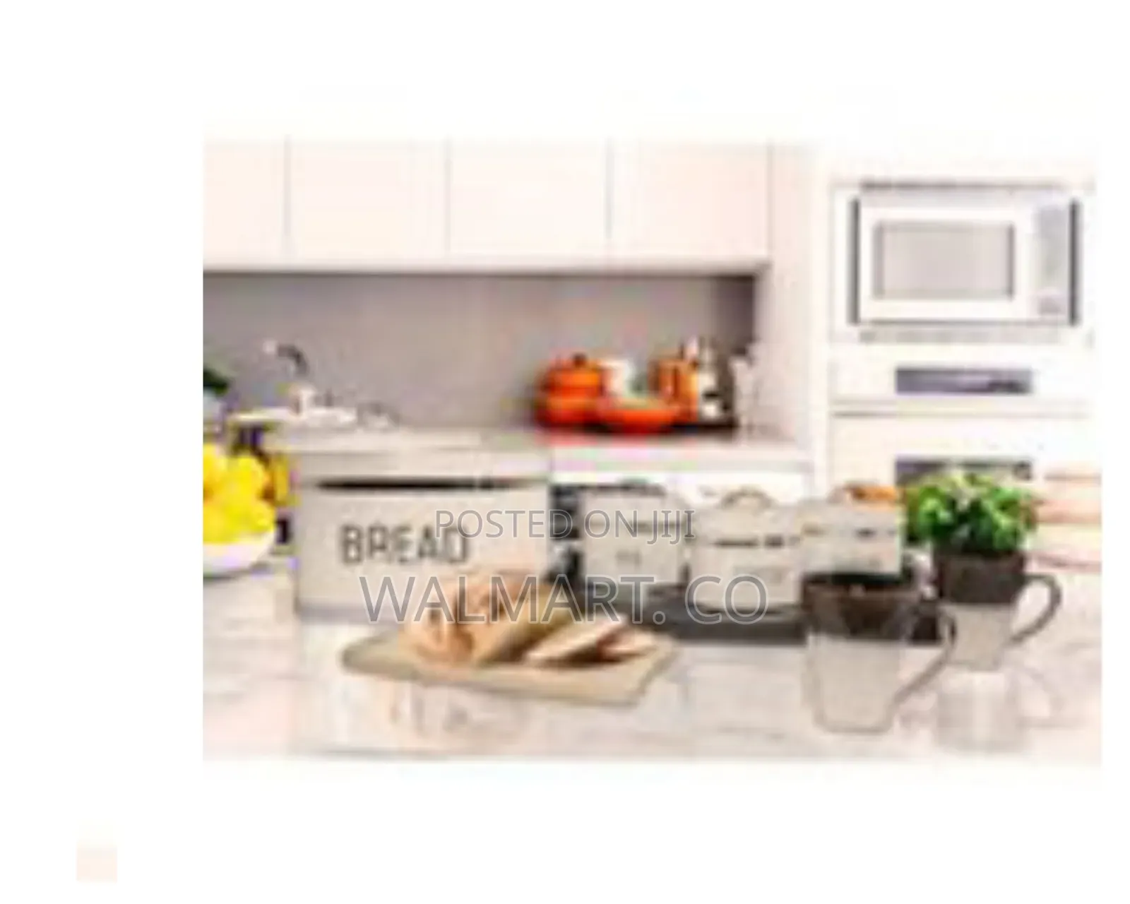 Oval 4 Piece Stainless Steel Bread Bin