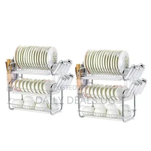 Three-Tiered Stainless Steel Dish Drying Rack