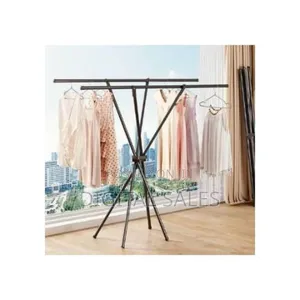 Shaped Drying Rack Foldable Floor-Standing Balcony O Need to Install