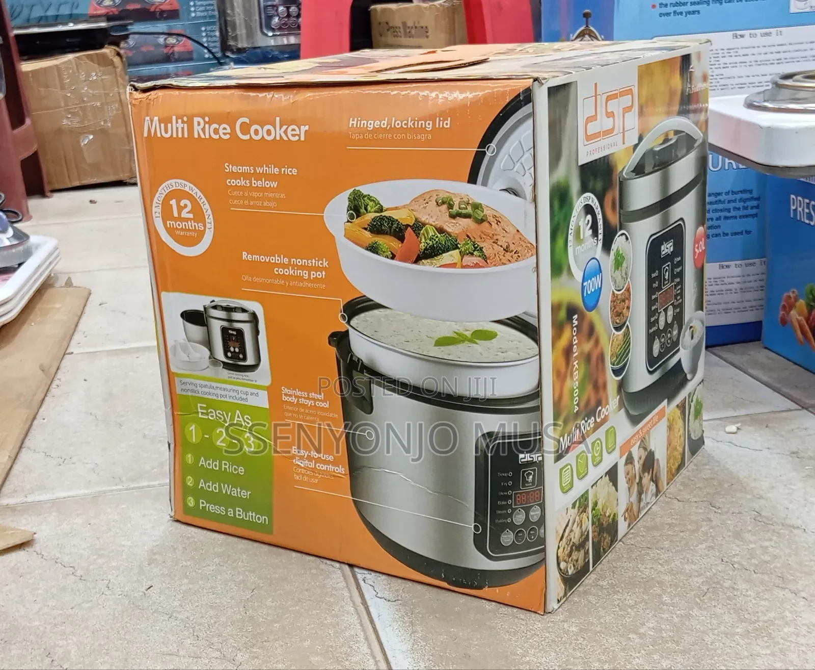 DSP 5.0l Multifunctional Rice Cooker – 12 Programs, 700w, Stainless.