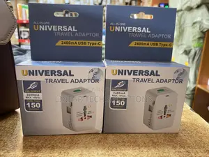 Universal Travel Adapter, 2400ma Adapter With Usb Type-C, All-in-One