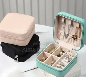 Unique Mini  Leather Travel Jewelry Organizer Box