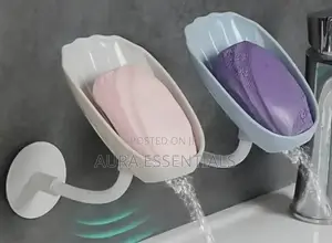 2pcs Wall-mounted Soap Dish With A Drain
